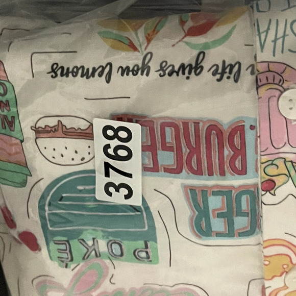 Zara Graphic Print Tunic Top Womens Small Oversized Balloon Sleeve Colorful Art - Picture 13 of 13